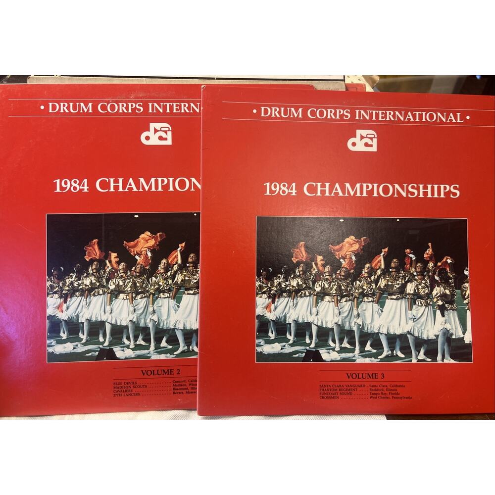 1984 DRUM CORPS INTERNATIONAL CHAMPIONSHIPS VOLS 2+3 ULTRASONIC CLEAN Vinyl EX!